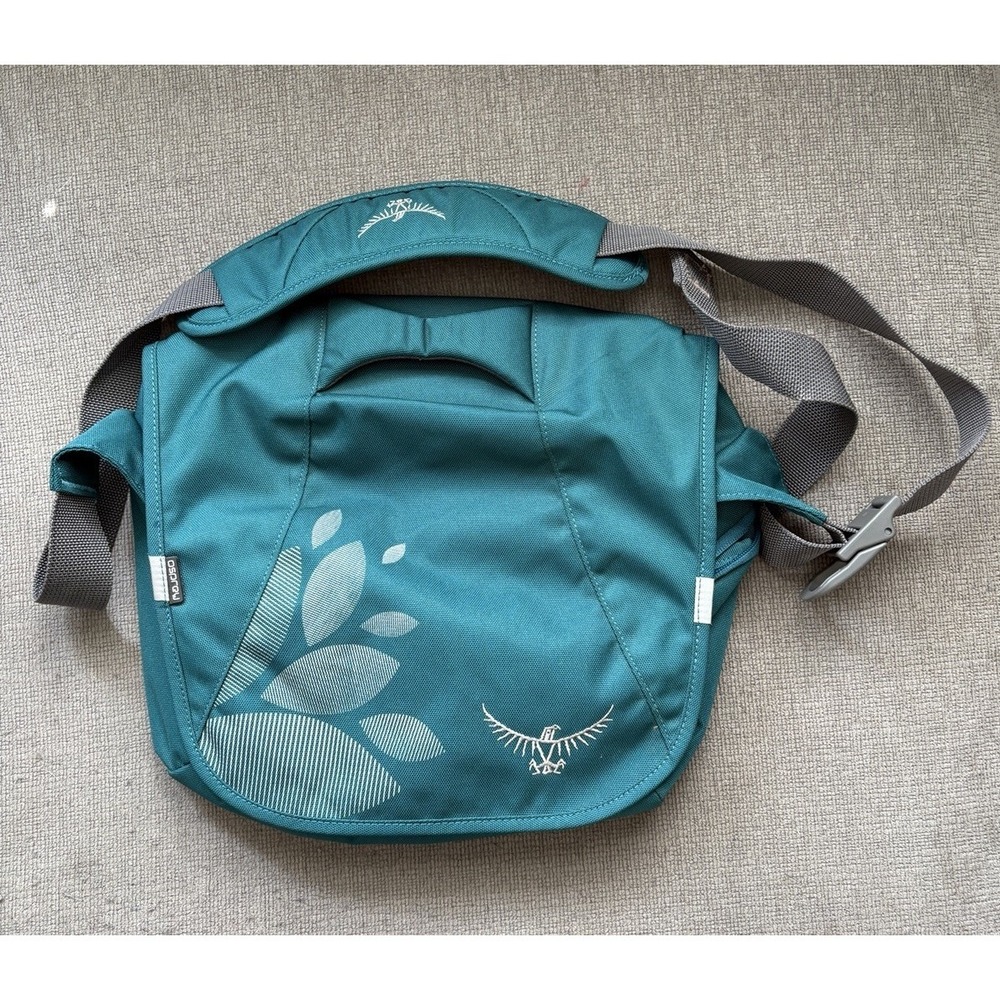 Osprey Flap Jill Mini Courier Messenger Bag Blue Teal Green Shoulder Strap